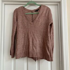 Women's V-Neck Sweater - Brown / Mauve